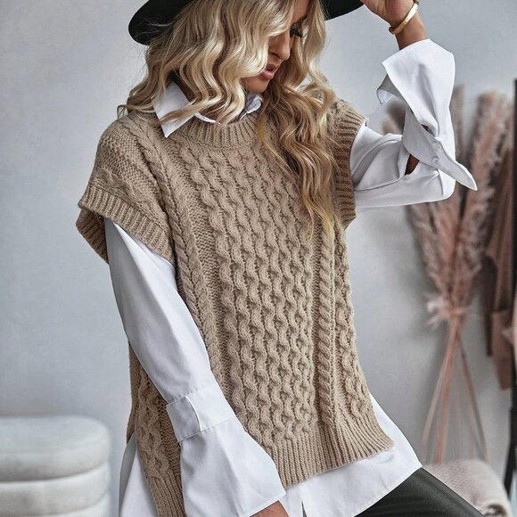 Cable Knit Sweater Vest - Picture 3 of 5